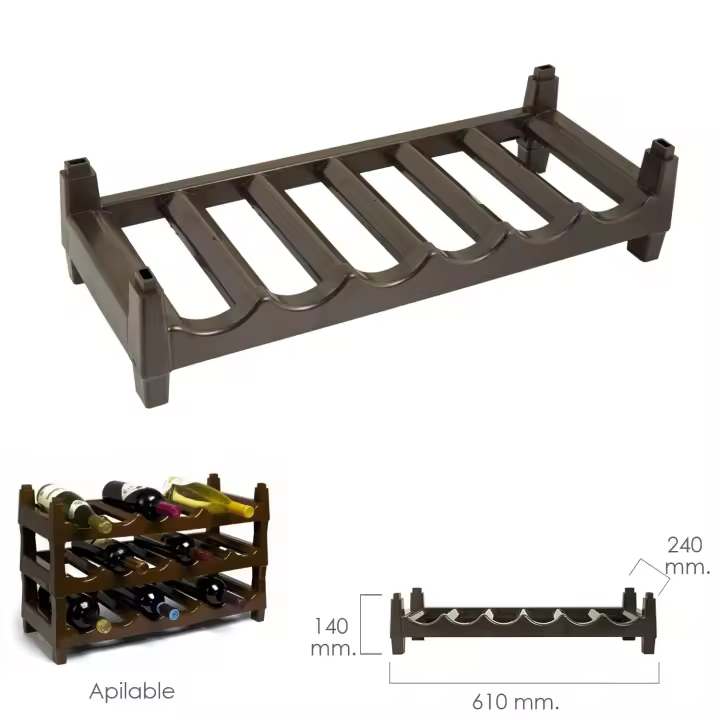 SANCO STORE - ORYX Botellero Apilable Plástico 6 Botellas - 1