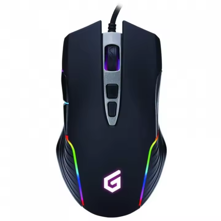 Conceptronic DJEBBEL RGB Gaming Mouse 7200 DPI features an ergonomic design with 7 programmable buttons, high-sensitivity optical sensor, and a 1.5m braided USB cable, perfect for serious gamers. - 1