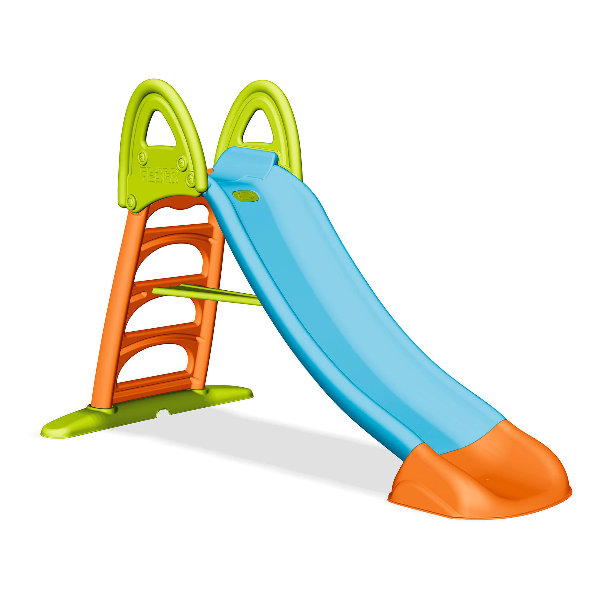 FEBER - Tobogán Slide 10 con Agua, con hueco para la poner la manguera, escaleras antideslizantes, multicolor, de gran resistencia y fácil montaje, para niños entre 3 y 8 años, FAMOSA (800009592)