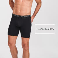 DON ALGODÓN | Pack de 4 Boxers Largos Ciclista Antiroce Para Hombres | 95% Algodón | 4 Boxer: 2 Negros, 1 Gris Oscuro, 1 Gris Claro | Cómodos y Suaves | Máxima Calidad | Cintura Elástica | Máxima Comodidad | Deportivos o Para Uso Diario | 5 Tallas - details 1
