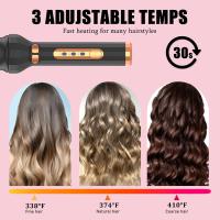Thermal Brush - Cepillo térmico para el cuidado del cabello (40 mm, iónico, para crear rizos naturales, 4 en 1, con peine antiescaldaduras, 3 niveles de temperatura, para diferentes tipos de cabello) - details 3