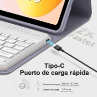 Funda con Teclado Español Ñ compatible con Xia/omi Red/mi Pad 2 Pro 12.1 Pulgadas (2025),"(No se puede utilizar para Red/mi Pad 2 11''). Carcasa PU Delgada rotectora con Teclado Bluetooth Desmontable - details 2