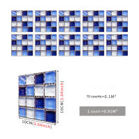 Papel Tapiz De Mosaico Impermeable Autoadhesivo 3D Para Cocina Baño Decoración Del Hogar Adhesivo De Pared PVC Clásico - details 10