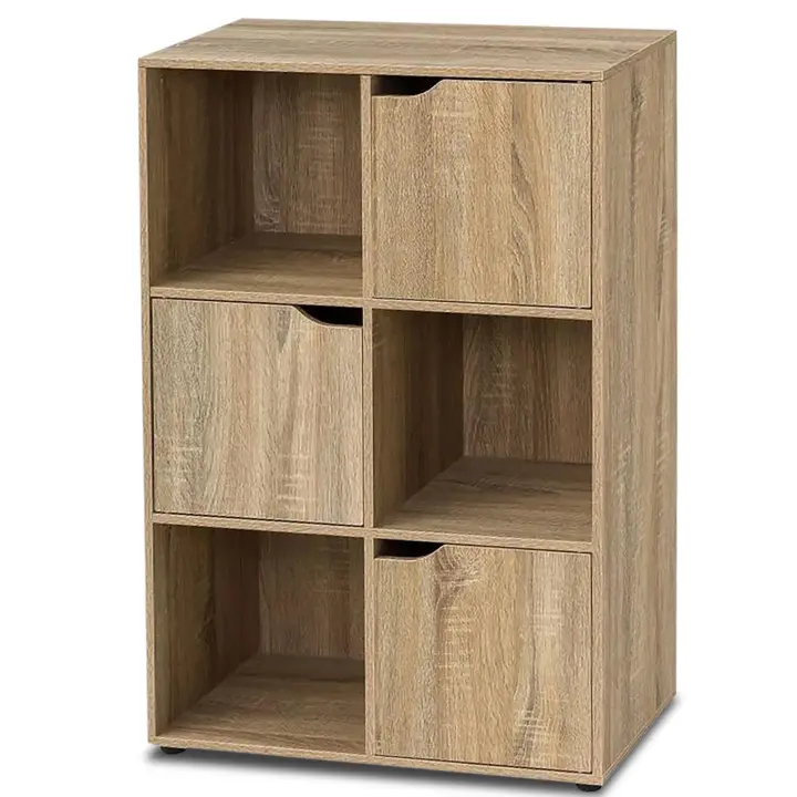 Estantería con Puerta de Madera, Muebles de Almacenamiento, Estantería de Exposición Libros Estilo Moderno para Salón,Dormitorio Oficina - 1
