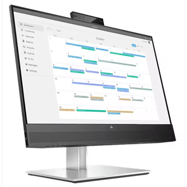 Monitor Hp 23.8" Ips Fhd E24Mv 1920X1080 5Ms Vga Dp Hdmi Webcam Negro, Plata - 1