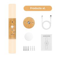 2PCS Luz Nocturna Sensor De Movimiento USB Recargable Madera 700mah LED Para Pared De Dormitorio Pasillo Escalera - details 8
