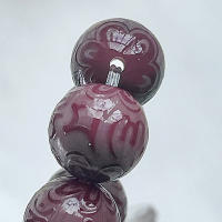 Pulsera De Madera De Bodhi Morada Natural Con Cuentas Budistas Joyería Afortunada Grabada Para Automóvil Juego De Rosario Unisex - details 7