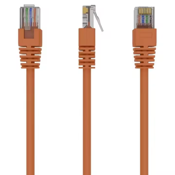 Gembird - Cable de red Patch Cord Cat.5e UTP 0.25m naranja con conectores RJ-45 para conexión Ethernet rápida y fiable en oficina o hogar, compatible con dispositivos modernos - 1