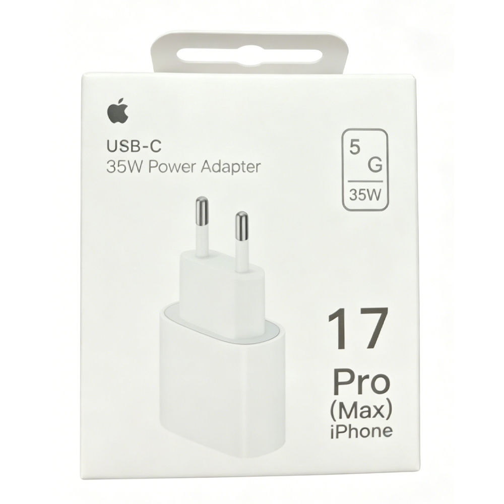 Cargador Rápido Original Apple de 35W con 2 Puertos USB-C para iPhone y iPad