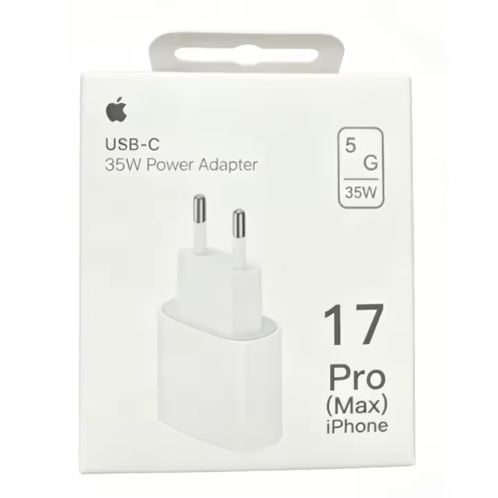 Apple 35W USB-C Cargador Rápido Original, Compatible Con Todos Los iPhone y iPad - 1