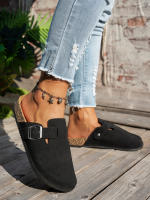 Zapatillas Casuales Para Mujer 2025 Nueva Modelo Temporada Completa Antideslizantes Moda Media Punta Sin Cierre Con Hebilla Adecuadas Para Interior Exterior Actividades Al Aire Libre - details 2