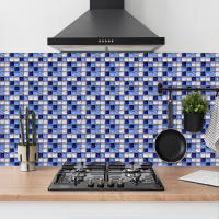 Papel Tapiz De Mosaico Impermeable Autoadhesivo 3D Para Cocina Baño Decoración Del Hogar Adhesivo De Pared PVC Clásico - details 15