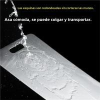 Tabla De Corte Doble Cara De Metal Con Agarre Fácil Para Hornear Tabla De Cocina Para Carne Frutas Verduras Herramienta De Cocina Rectangular Material De Titanio - details 11