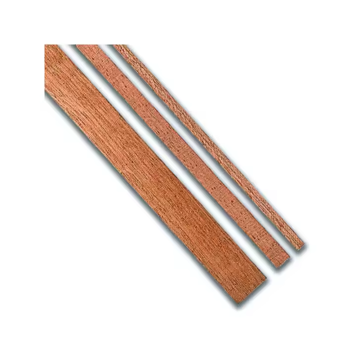 Pack 6 Listones madera Sapelly 2x8mm. 1metro longitud - 1