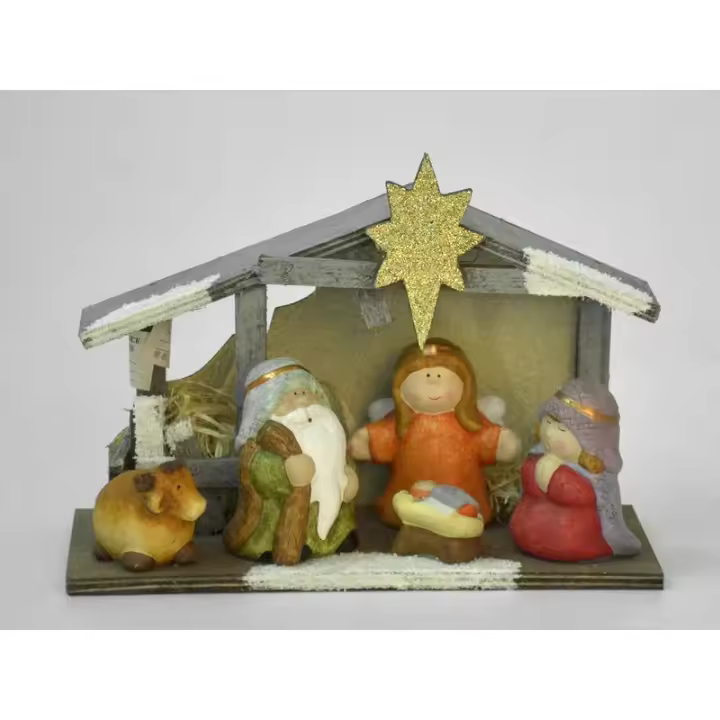 Gerimport Nacimiento Belén Infantil con Luz Led - Decoración Navideña - 1