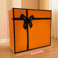 Caja De Regalo De Boda Naranja Con Lazo Caja De Regalo Premium Para Cumpleaños Y San Valentín Empaque De Regalos De Cartón - details 5