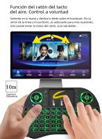 Teclado Inalámbrico Mini Con Mouse De Aire 2.4G Y Touchpad Para PC Android TV Box Backlit Multicolor Soporte Para Ruso Francés Español Inglés - details 1
