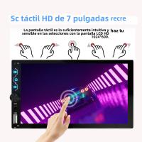 Reproductor Multimedia Para Coche 7' Pantalla Táctil Full HD 2 Din Con Carplay Android Auto Cámara De Retroceso Y Lienzo De Espejo USB AUX FM - details 4