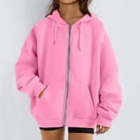 Sudadera De Mujer Con Capucha Abrigo Casual De Color Sólido Otoño E Invierno Con Bolsillos Y Cierre De Cremallera Largo Manga Para Calle - details 41
