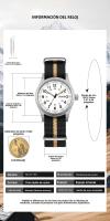 Reloj De Campo Para Mujer TPW 2026 Luminoso 38mm Fácil De Leer Con Correa De Tela Mostrador De 24 Horas Fecha Función Día Movimiento De Cuarzo - details 13