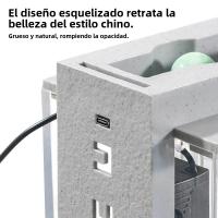 Acuario De Escritorio Micro Paisaje Silencioso Con Flujo De Agua Filtro De Estilo De Piedra Imitada Para Decoración Del Hogar - details 10