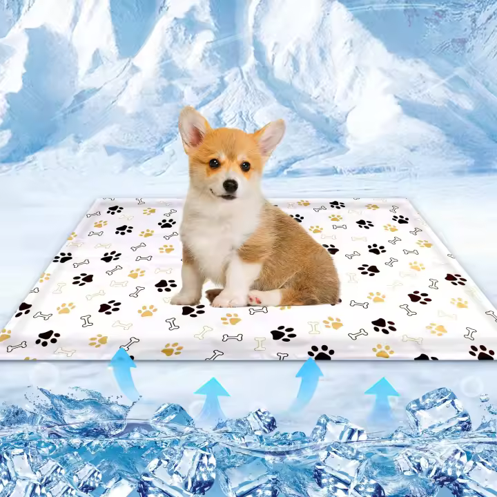 Esterilla refrescante para perros y gatos, 50 x 40 cm, impermeable y fácil de limpiar, apta para perros pequeños y grandes. - 1