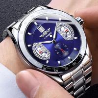 Reloj Mecánico Automático Para Hombre Con Calendario Y Luz Reluciente Resistente Al Agua De Acero Hueco Tendencia De Moda De Negocios Duradero Popular Regalo Ideal Para Lugar De Trabajo Uso Diario Citas - details 1