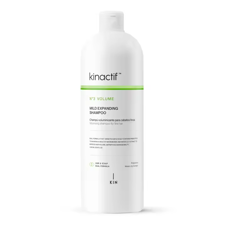 Kin Cosmetics Kinactif Nº3 Volume Mild Expanding Shampo 1000 Ml. Champú Voluminizante para cabellos finos. - 1