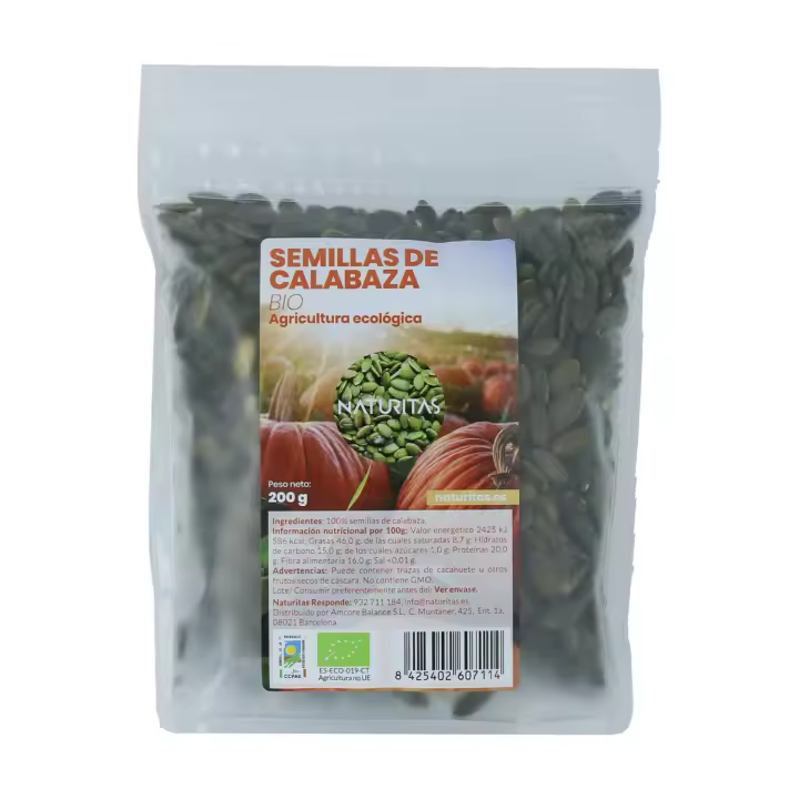 Semillas de Calabaza 200 g eco NATURITAS Acompaña tus ensaladas y cremas - 1