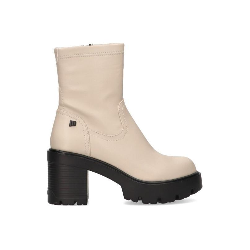 Botin Mustang - Mujer - Tacón Alto - Modelo 52889 - Color Beige