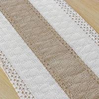 Corredor De Mesa Boho 182.88 Cm Largo Color Crema Y Marrón Macramé Con Borlas Blends De Poliéster Para Decoración De Hogar Estilo Rustico Farmhouse - details 3