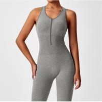 Conjunto De Yoga Para Mujer Moda Color Sólido Cuello Redondo Ajustado Fitness Ropa Deportiva Overoles De Gimnasio Sexy Ropa De Yoga - details 25