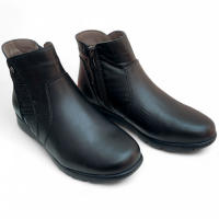 Botines Mujer Flexpies 1440N Negros en Piel con Elásticos y Cremallera – Cómodos y Estilosos para Otoño-Invierno - details 3