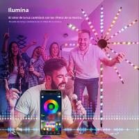 Tira De LED RGBIC Colorida Con Control De Voz Bluetooth Y Tiempo LED Decorativo Para Ambiente Con Efecto De Fuegos Artificiales Y Reproducción De Música - details 1