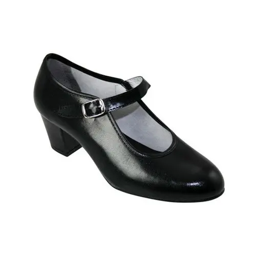 Zapato flamenco Pasos de Baile 15 Negro con hebilla. Hecho en España. - 1