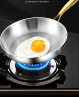 Sartén De Frying 28cm Acero Inoxidable 316 Antiadherente Para Cocinar Carne Frita En Estufa De Gas Y Inducción Cocina Universal - details 1