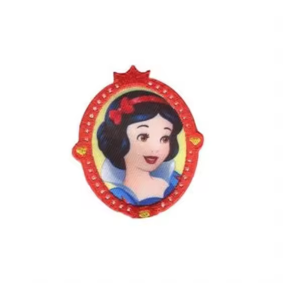 Parche termoadhesivo Blanca Nieves, princesas , parches infantiles bordados para decorar y reparar ropa. Parches bordados princesas Disney, parches para decorar ropa - 1