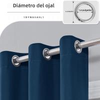 Cortinas De Blackout 100% En Color Sólido Para Protección Solar Y Aislamiento Total Para Dormitorio Y Sala De Estar - details 3