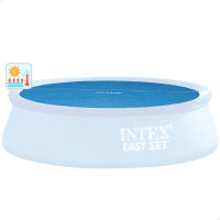 INTEX - Cobertor solar piscinas Easy Set/Metal Frame Ø305 cm, fabricado con polietileno y de 110 gr/m2 de espesor. tiene agujeros de drenaje para el agua de lluvia. peso del cobertor: 1,1 kg - details 0