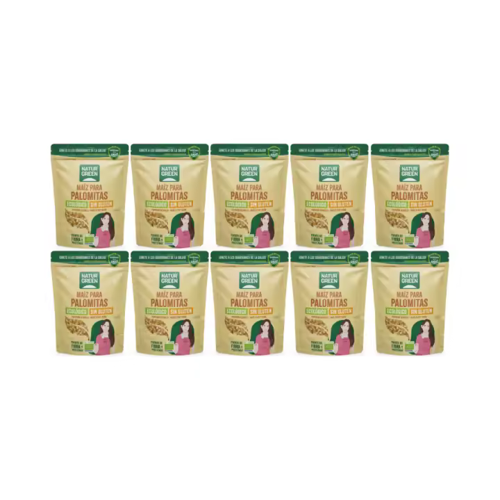 Pack 10x NaturGreen Maiz Palomitas Bio 400 g - 1