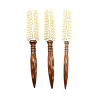 Cepillo De Pelo Mythus 3 Tamaños Antiestático De Madera Para Rizos De Salon Cepillo Redondo De Fibra De Nylon Y Bambú Para Peluquería - details 0