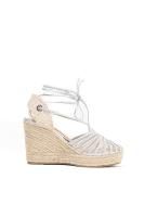 Paloma Wang alpargatas cuñas altas con plataforma mujer con cintas trenzadas - details 12