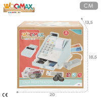 WOOMAX - Caja registradora de madera para niños, de juguete, infantil, ecológico, educativo, juego simbólico, madera natural, 18 piezas, para mayores de 3 años - details 4