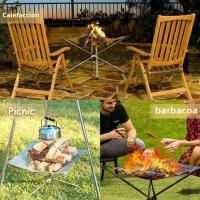 Estante De Fuego De Acero Inoxidable Para Camping Al Aire Libre Plegable Malla Pit De Madera Estilo De Fogata Para Jardín Y BBQ - details 1