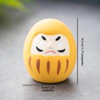 1 Pc Muñeca Daruma Japonesa De Cerámica Ornamento De Suerte Y Fortuna Decoración De Hogar Miniatura Accesorios Regalos - details 7