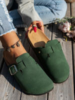 Zapatillas Casuales Para Mujer 2025 Nueva Modelo Temporada Completa Antideslizantes Moda Media Punta Sin Cierre Con Hebilla Adecuadas Para Interior Exterior Actividades Al Aire Libre - details 18