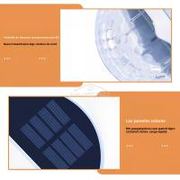 Lámpara Solar LED Para Valla Exterior Impermeable Luz De Pared Para Jardín Camino Terraza Decorativa Blanca Cálida Instalación Auto-Contenida - details 9