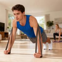 Banda Elástica De Resistencia Para Hombres Y Mujeres Ejercicio De Fitness Y Yoga Bandas De Tensión Auxiliares Para Desarrollar Pecho Y Abdomen - details 1