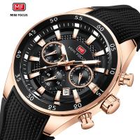 Reloj De Pulsera Deportivo Casual Para Hombres MINI FOCUS Gran Dial Luminoso Resistente Al Agua Cuarzo Multi-function Corona a Contrachavija Calendario - details 3