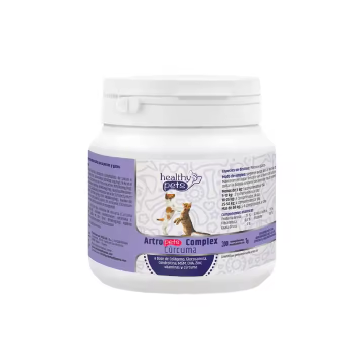 Healthy pets - turmeric (300 tablets) - helps with joint wear, improves skin, hair and nails in dogs and cats (artro-pets complex) - 1